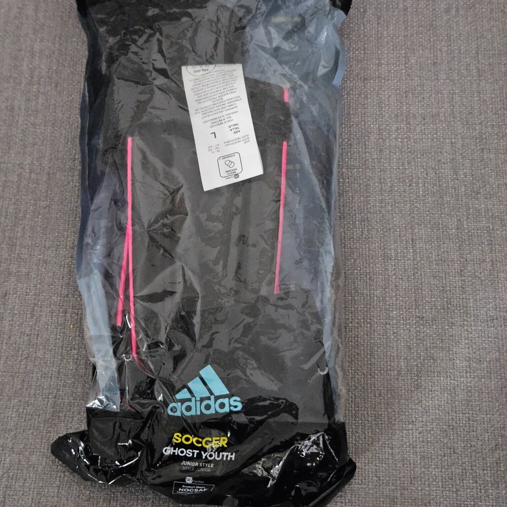 adidas Performance Ghost Youth Shin Guards Black Pink size Large NEW